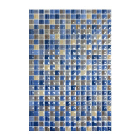 Mosaikmatte Blau Melange 30 cm x 30 cm gallery