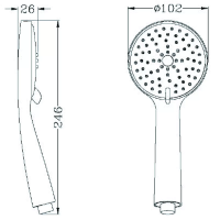 Badewannenarmatur - Wannenbatterie mit Brauseschlauch 3